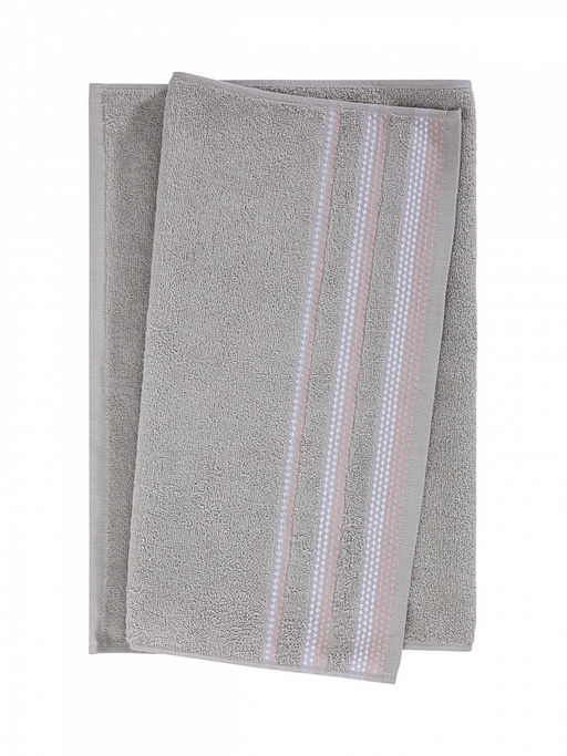 Набор махровых полотенец 50x90 серый махровая ткань