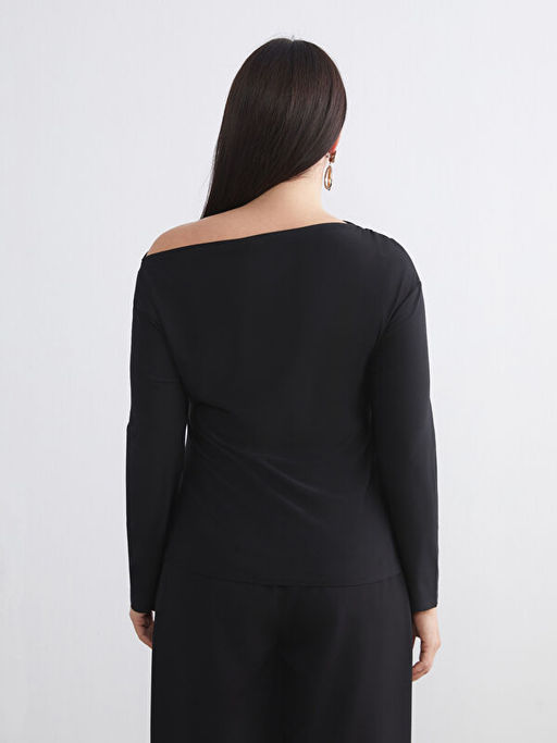 Kay?k Yaka B?zg?l? Bluz