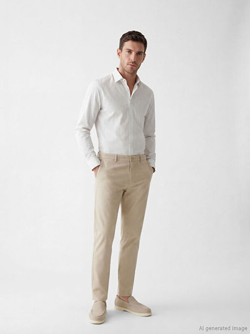 Рубашка мужская Slim Fit в полоску