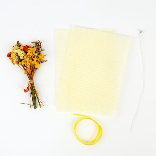 Свеча своими руками. Создание свечи из вощины с декором Романтика, набор для творчества