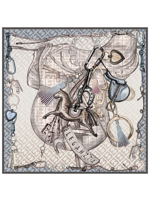 Платок жен. шерсть+шелк 110х110 JG43-8529-11 - Eleganzza фото 2