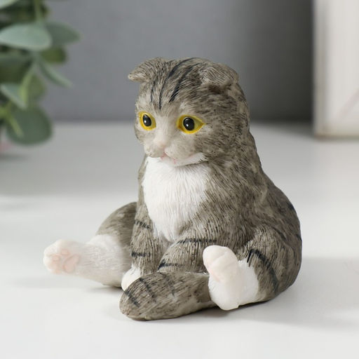 Фигурка полистоун «Котик сидит на попе», 7×7×7.5 см