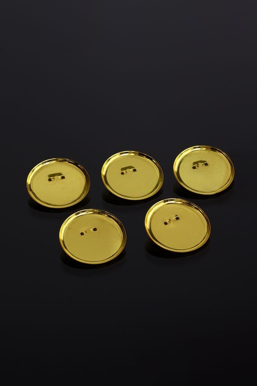 Цена за 2 шт. Основа для броши с круглым основанием СМ-367, (набор 5 шт.) 35 мм, цвет золото