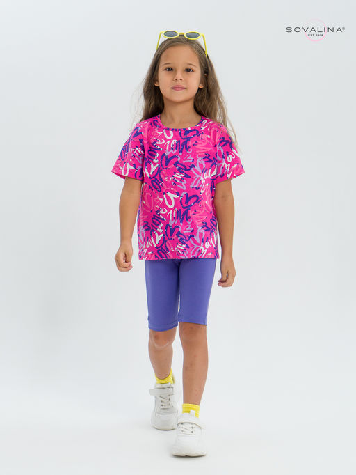 Костюм Актив надписи фуксия-вери-пери - Sovalina фото 8