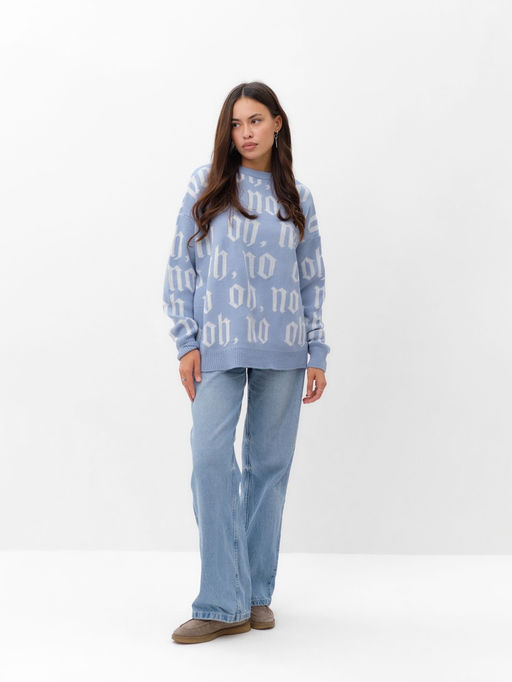 Джемпер женский MIST Knitwear, размер 40-42, голубой