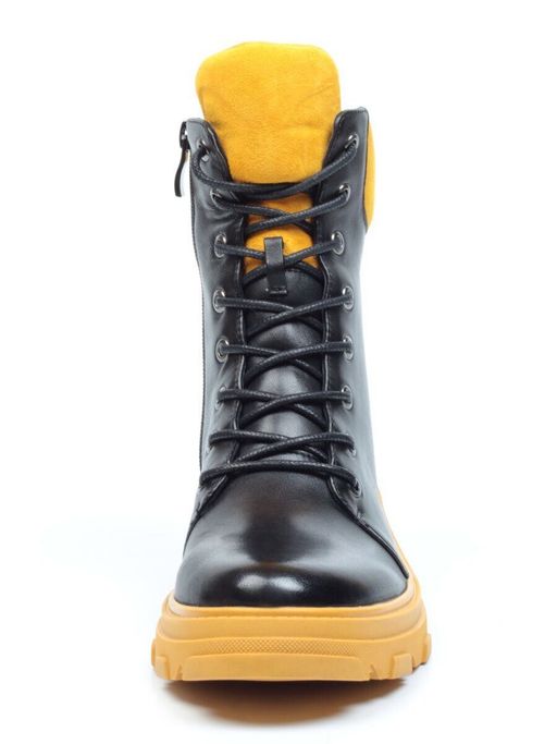 01-B2014B-500A-2 BLACK Ботинки демисезонные женские (натуральная кожа, натуральная замша, байка) - Фабричный китай фото 9