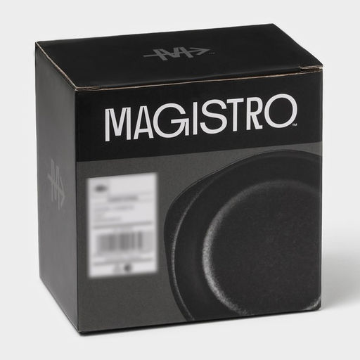 Блюдо для подачи Magistro Carbon, 200 мл, 11.5×10.3 см, керамика, набор 2 шт., чёрное
