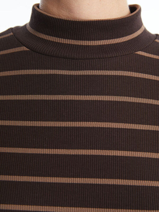 Dik Yaka ?izgili Kad?n Body