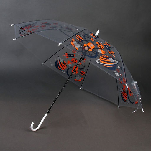 Зонт детский Космос полуавтомат прозрачный, d=90см - Funny toys фото 4