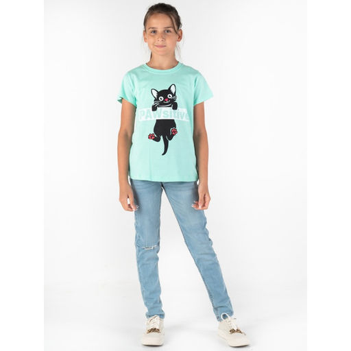 Футболка Подростковая Лапки Ментоловый - Ronda фото 5
