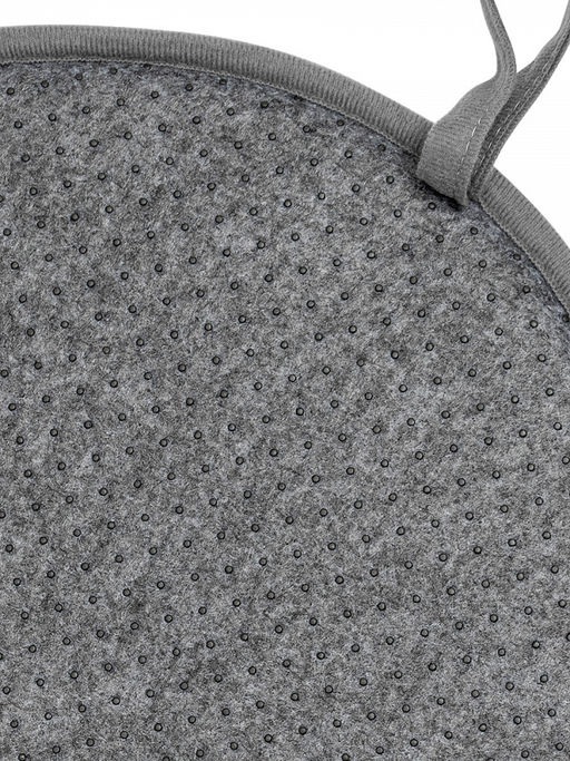 Подушка на стул D35 серый флис