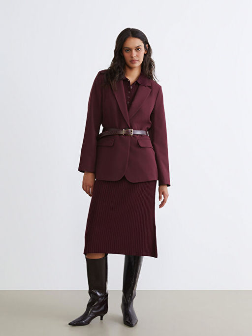 Krep Kad?n Blazer Ceket