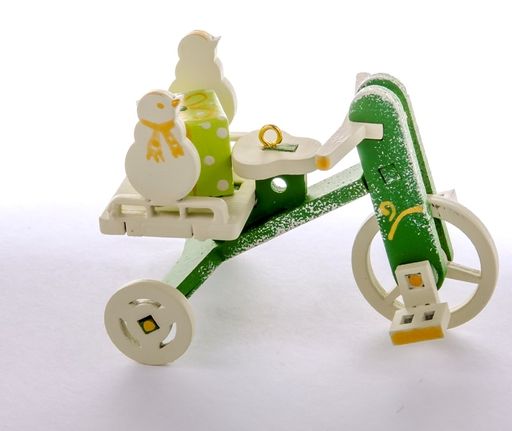 Елочная игрушка - Детский велосипед с багажником 6017 SnowMan - Idh фото 4