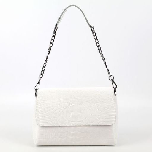 Женская кожаная сумка через плечо под крокодила 0107-3 - Cidirro фото 3