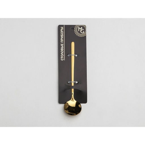 Ложка чайная Magistro Desire, длина 13 см, нержавеющая сталь, золотистая