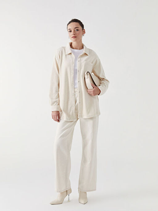 Oversize Kadife Kad?n G?mlek Tunik