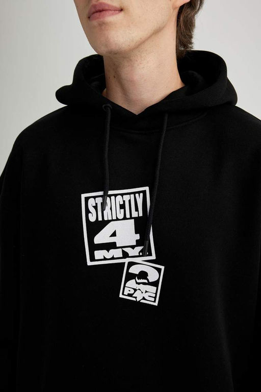 Толстовка оверсайз с капюшоном Tupac Shakur - Defacto фото 6