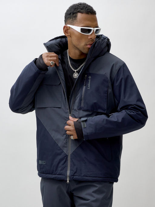 Горнолыжный костюм мужской зимний темно-серого цвета 392TC - Leifensh фото 13