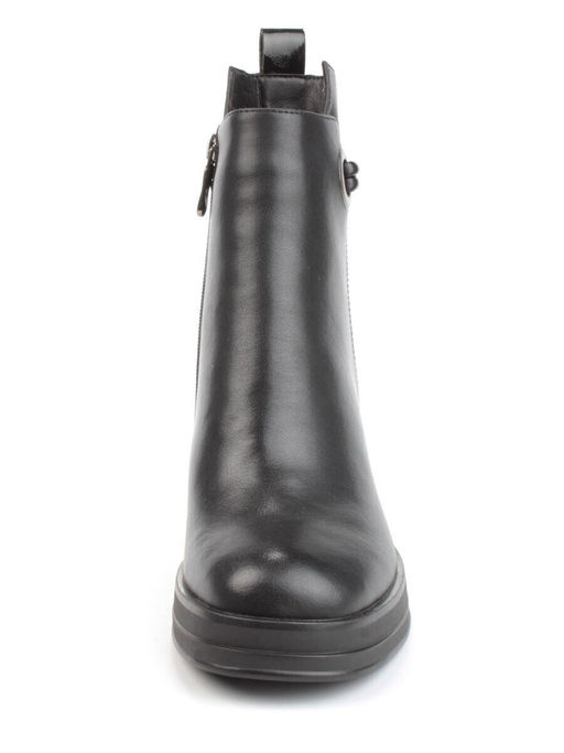 04-M3-838 BLACK Ботильоны зимние женские (натуральная кожа, натуральный мех)