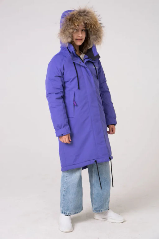 Парка зимняя подростковая для девочки синего цвета 9342S - Valianly фото 20