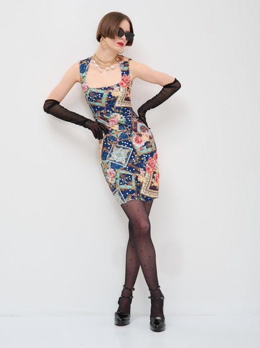 Платье с вырезом каре OD-634-4