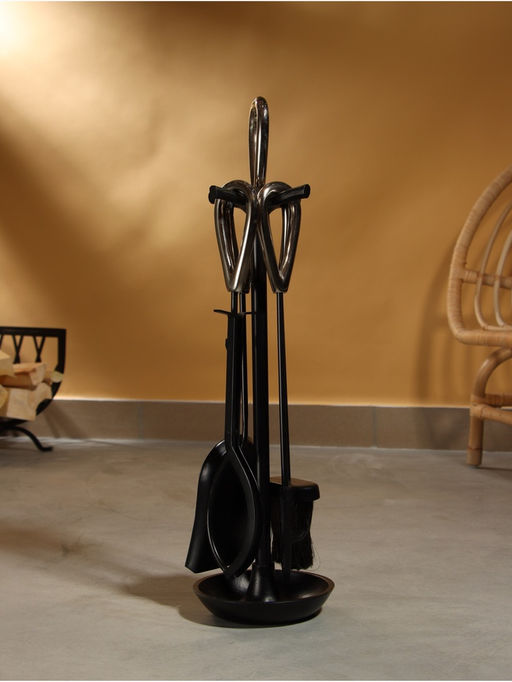 Каминный набор Уголёк сталь, 4 предмета, 17х17х63 см - Simaland фото 2