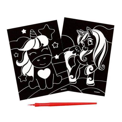 Гравюры для малышей «Волшебные единороги» А6, 2 шт.