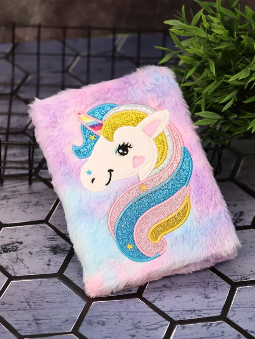 Блокнот плюшевый "Unicorn head", colorful, 21х14,5 см, плотность 80 гр.