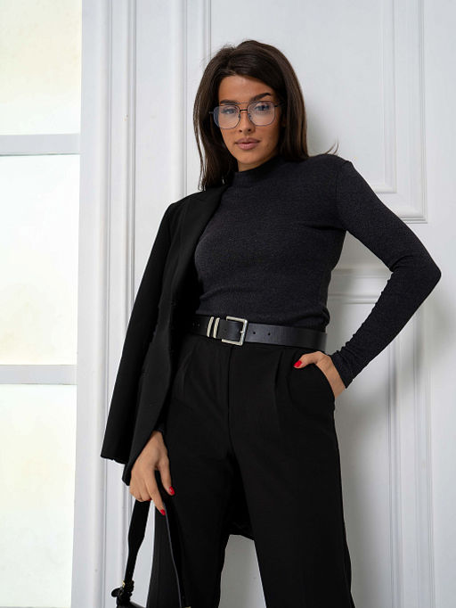 РАСПРОДАЖА Водолазка женская_915/темно-серый - Ihomelux фото 3