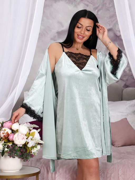 ХС-04 ЖЕНСКИЙ КОМПЛЕКТ ТРОЙКА (Мятный) - А-дина фото 4