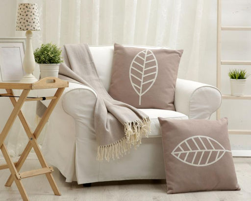 По/Чехол на подушку ALTRO арт.ТК4947 ЛИСТ ОВАЛ