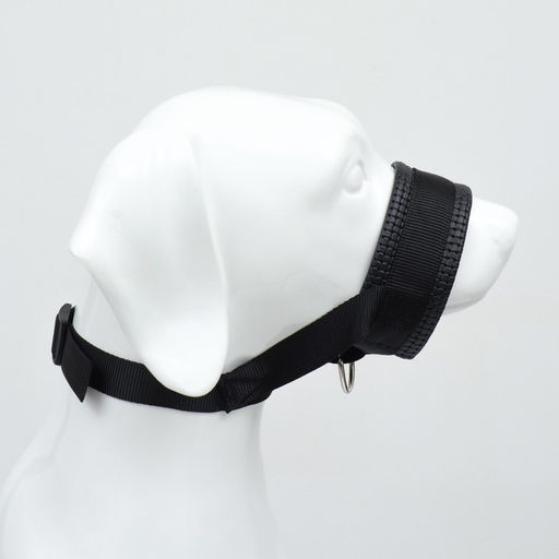 Недоуздок-намордник для собак с подкладом, размер L, ОМ 18-30 см, ОШ 16-24 см, черный - Пижон фото 4