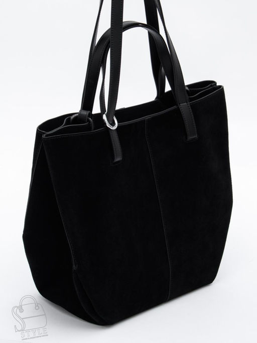 Сумка женская кожаная 2403YF black Polina&Eiterou