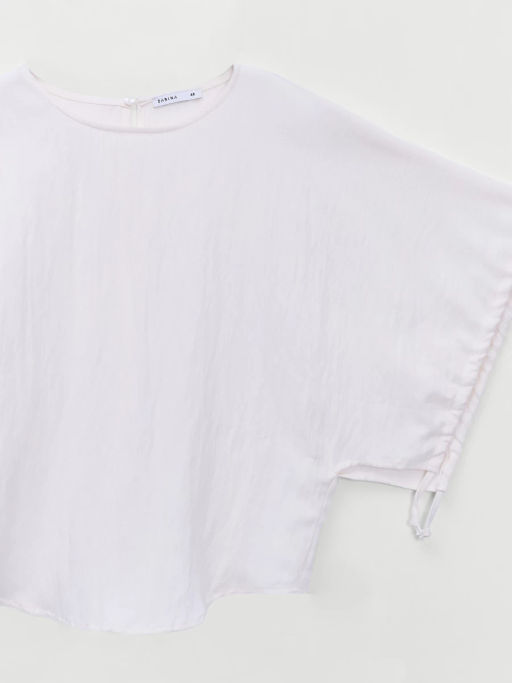 Блуза из лиоцелла с завязками на рукавах ZR2605022022-2 / Zarina