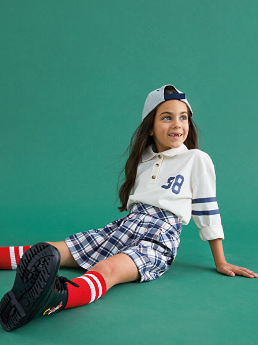 Ekose Gabardin K?z ?ocuk ?ort Etek - Waikiki фото 2