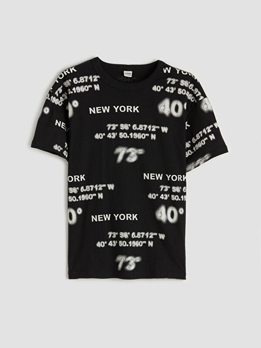 Erkek ?ocuk New York Bask?l? Ti??rt