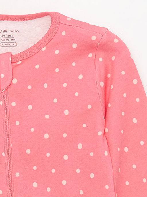 Bisiklet Yaka Fermuarl? Desenli K?z Bebek Tulum - Waikiki фото 3