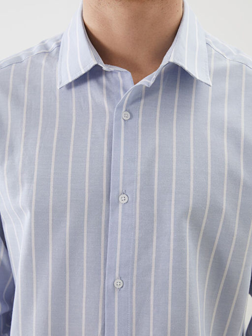 Рубашка Regular Fit короткий рукав Çizgili Oxford мужская