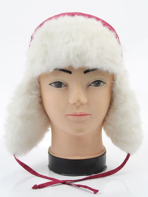 D101 CRIMSON Шапка-ушанка детская (100% полиэстер, 100% хлопок)