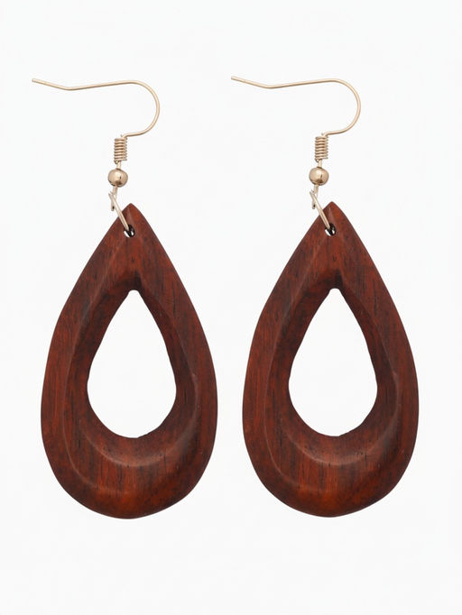 Серьги «Капля», 4.8×2.7 см, дерево соно