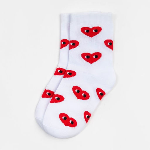 Носки для девочки KAFTAN «Сердечки», белые, 16-18 см
