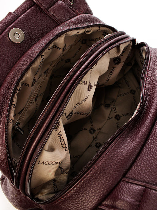 LACCOMA сумка София-Y2005-бордовый эко кожа хлопок  фото 6