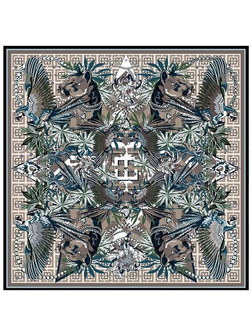 Платок жен. шелк+шерсть+мод 120х120 E16-8487-22