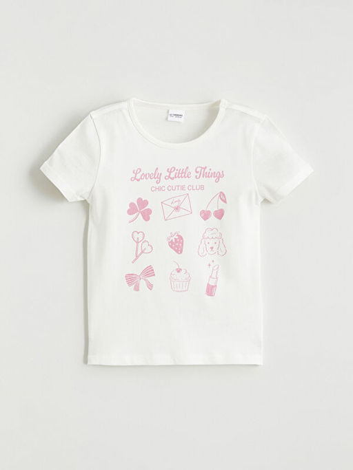 Bask?l? K?z ?ocuk ?ortlu Pijama Tak?m?