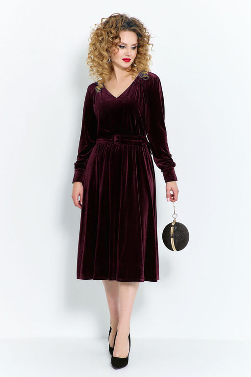 Платье Euro Moda 492 вишневый