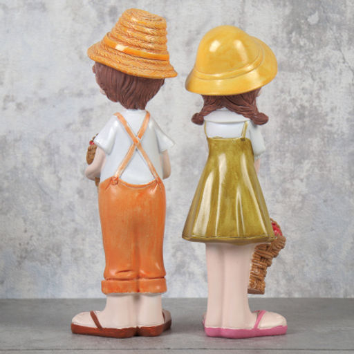 Цена за 2 шт. Фигурка Мальчик/девочка 2 штуки набор 20 см / 5066 /уп 36/ 706427 - ГалеонТрейд фото 2