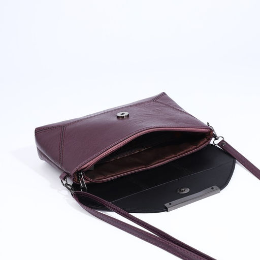 Сумка-клатч на магните, длинный ремень, цвет фиолетовый - Simaland фото 7