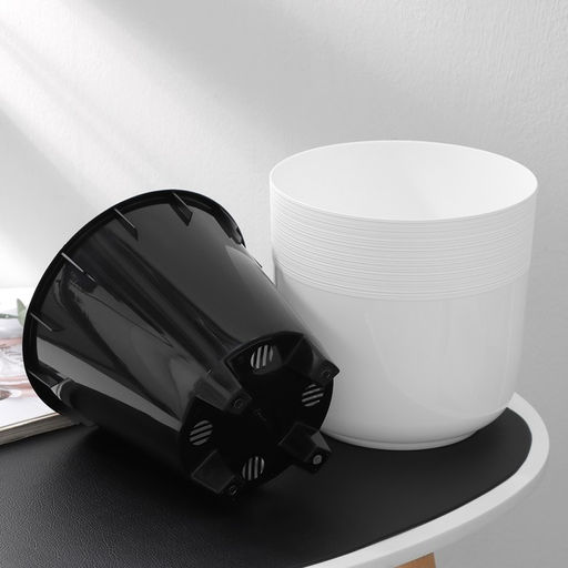 Кашпо для цветов со вставкой «Линель», 4.5 л, d=19 см, h=19 см, пластик, белое