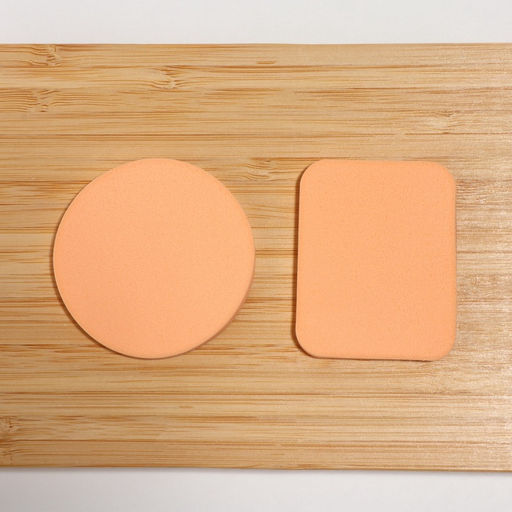 Цена за 4 шт. Спонжи для макияжа, набор - 2 шт., бежевые