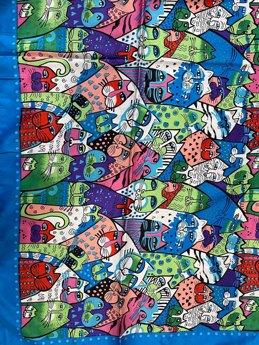 K13594 Платок 60/60 шелк искусственный СИНИЙ